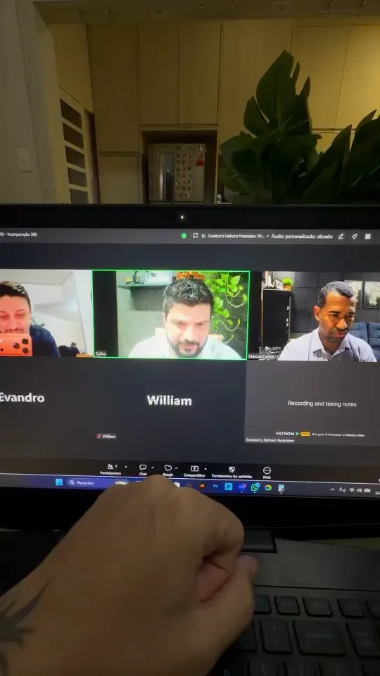 Call de acompanhamento da Incorporação 360, com os quatro sócios da empresa participando
